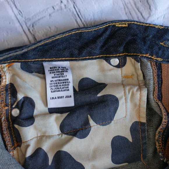 Lucky Brand Lola Boot Jean by Gene Montesano Jeans Red Inseam USA Size 10/30 - Picture 9 of 12